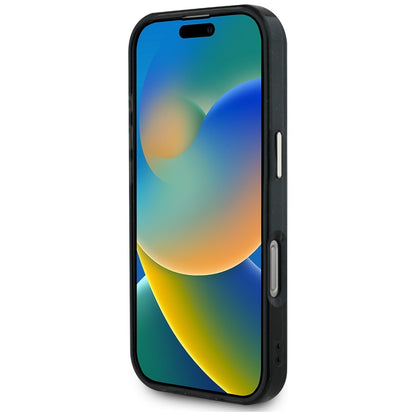 MagSafe-fodral för Apple iPhone 16 Pro Max, Guess, IML Glitter 4G Circle Triangle, Svart