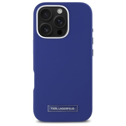 MagSafe-skal för Apple iPhone 16 Pro Max, Karl Lagerfeld, FW Metal Plate, Blå