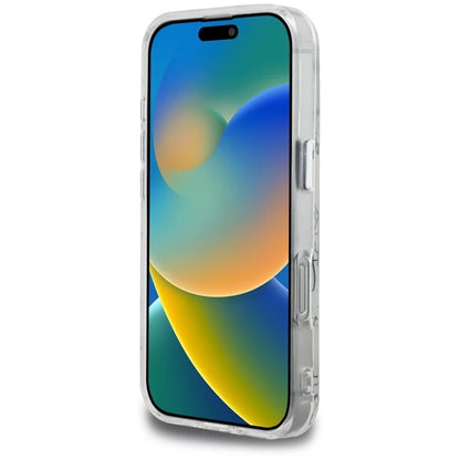 MagSafe Case for Apple iPhone 16 Pro Max, Karl Lagerfeld, IML Karl Script Pattern, White