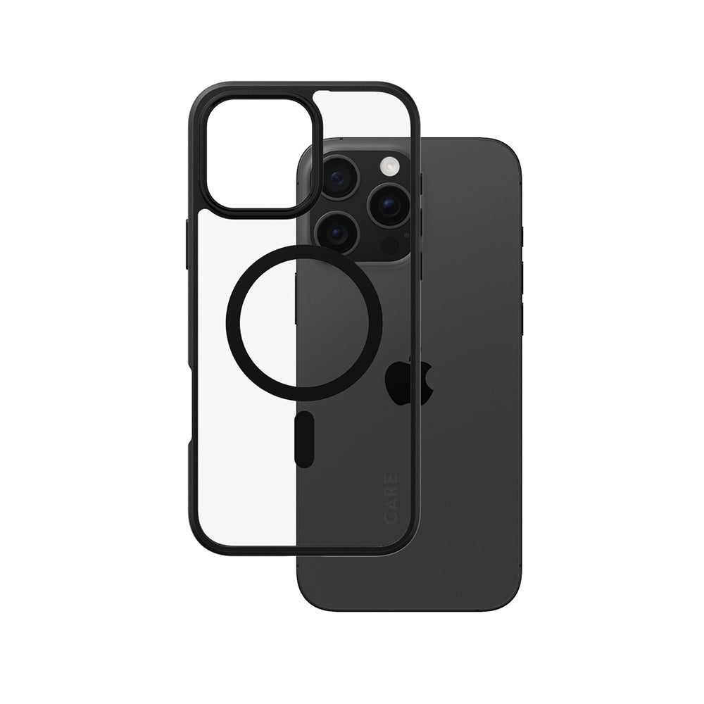 MagSafe-skal för Apple iPhone 16 Pro Max, PanzerGlass, Care Urban Combat, Svart Transparent