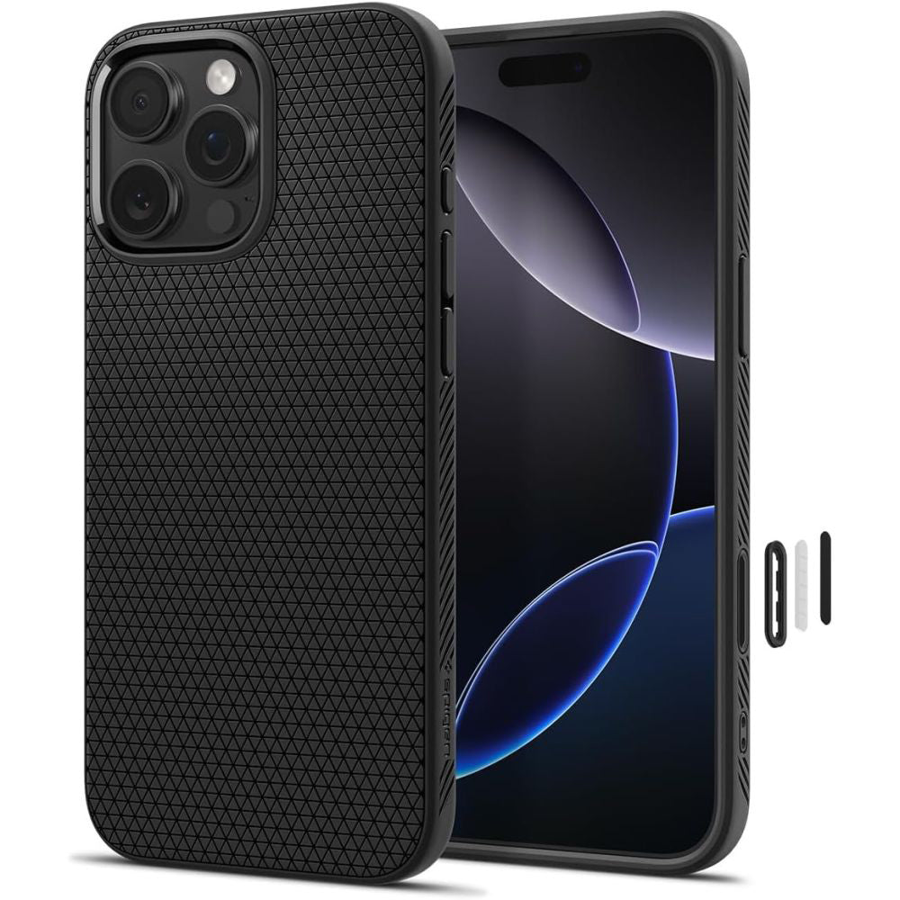 MagSafe-skal för Apple iPhone 16 Pro Max, Spigen, Liquid Air T, Mattsvart