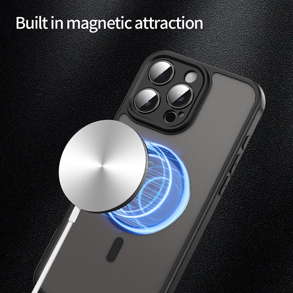 MagSafe-fodral för Apple iPhone 16 Pro Max, Techsuit, HaloFrost II, Svart