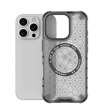MagSafe-fodral för Apple iPhone 16 Pro Max, Techsuit, HoneyComb Shield, Svart