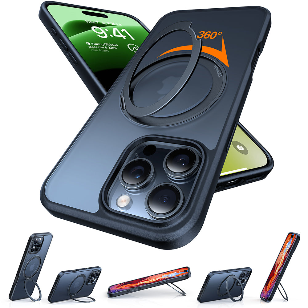 MagSafe-skal för Apple iPhone 16 Pro Max, Torras, Ostand Pro, Svart