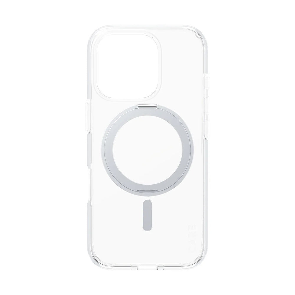 MagSafe-skal för Apple iPhone 16 Pro, PanzerGlass, Care Feature Kickstand, Silver Transparent