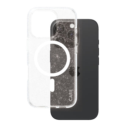 MagSafe-skal för Apple iPhone 16 Pro, PanzerGlass, Care Urban Combat Star Lit, Transparent Vit