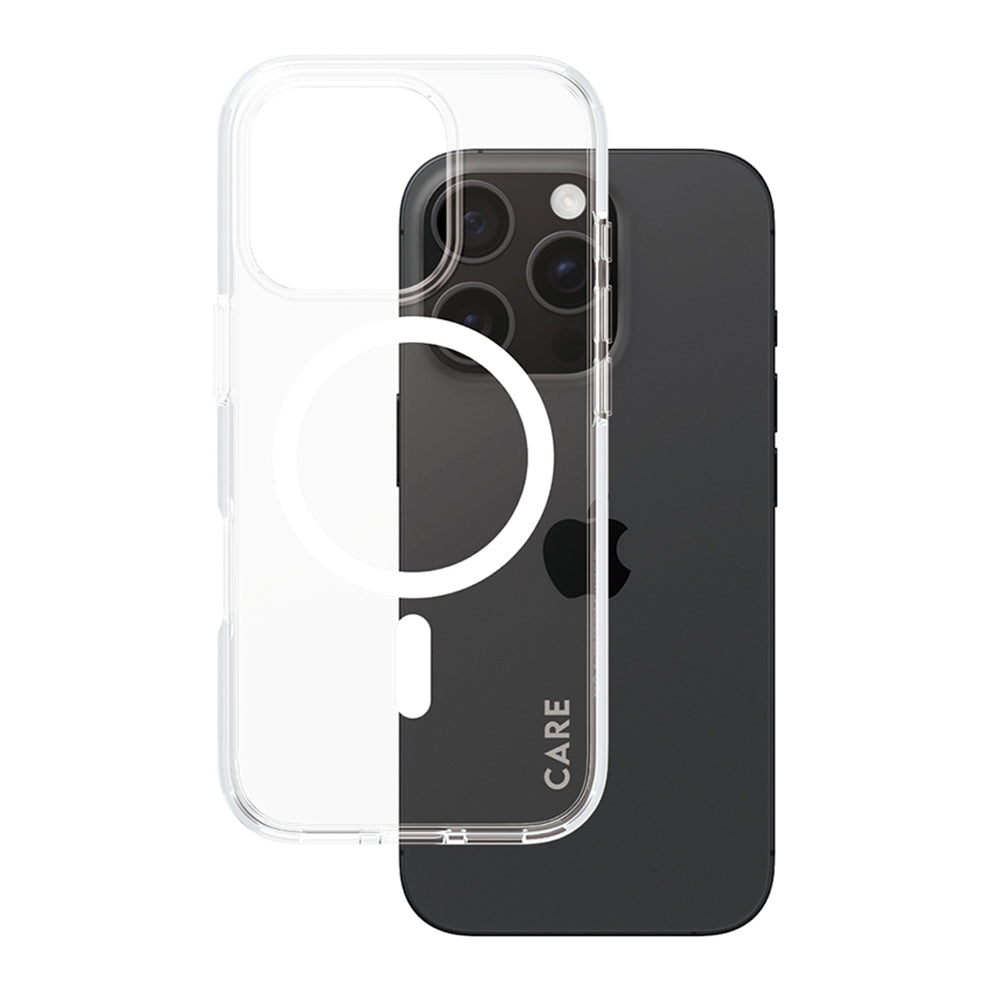 MagSafe Case for Apple iPhone 16 Pro, PanzerGlass, Urban Combat Care, White Transparent