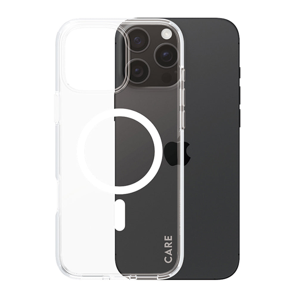 MagSafe Case for Apple iPhone 16 Pro, PanzerGlass, Urban Combat Care, White Transparent