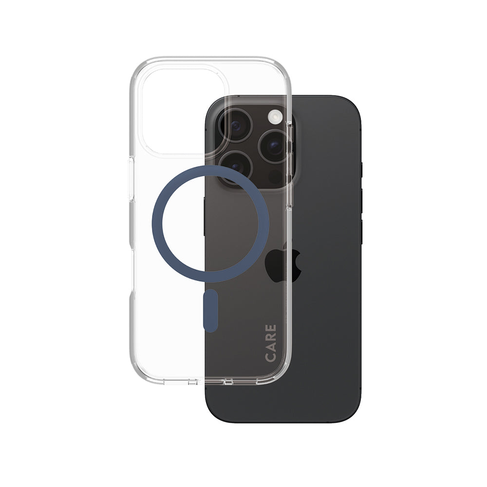 MagSafe-skal för Apple iPhone 16 Pro, PanzerGlass, Care Urban Combat, Transparent Blå