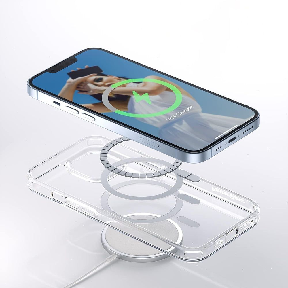 MagSafe-skal för Apple iPhone 16 Pro, PanzerGlass, HardCase, Vit Transparent