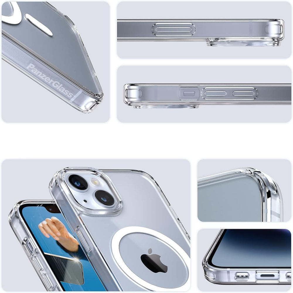 MagSafe-skal för Apple iPhone 16 Pro, PanzerGlass, HardCase, Vit Transparent