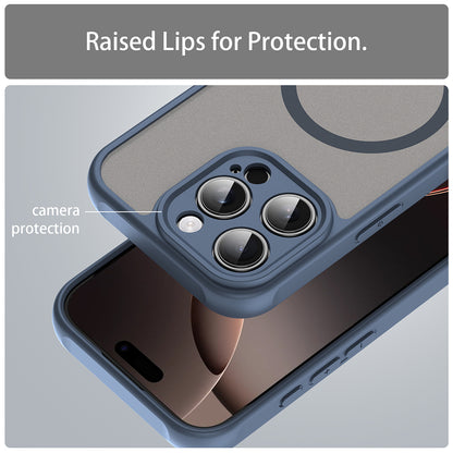 MagSafe-fodral för Apple iPhone 16 Pro, Techsuit, HaloFrost II, Marinblå