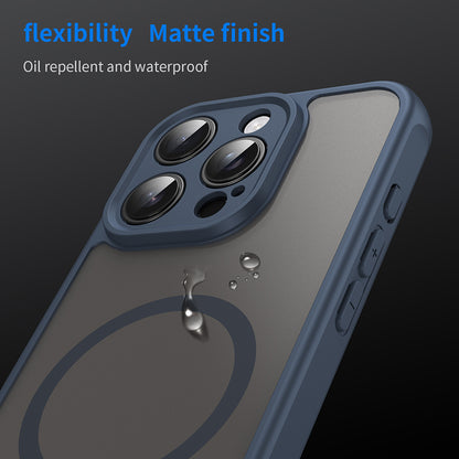 MagSafe-fodral för Apple iPhone 16 Pro, Techsuit, HaloFrost II, Marinblå