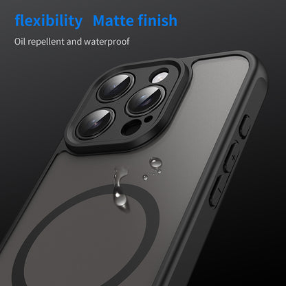 MagSafe-fodral för Apple iPhone 16 Pro, Techsuit, HaloFrost II, Svart