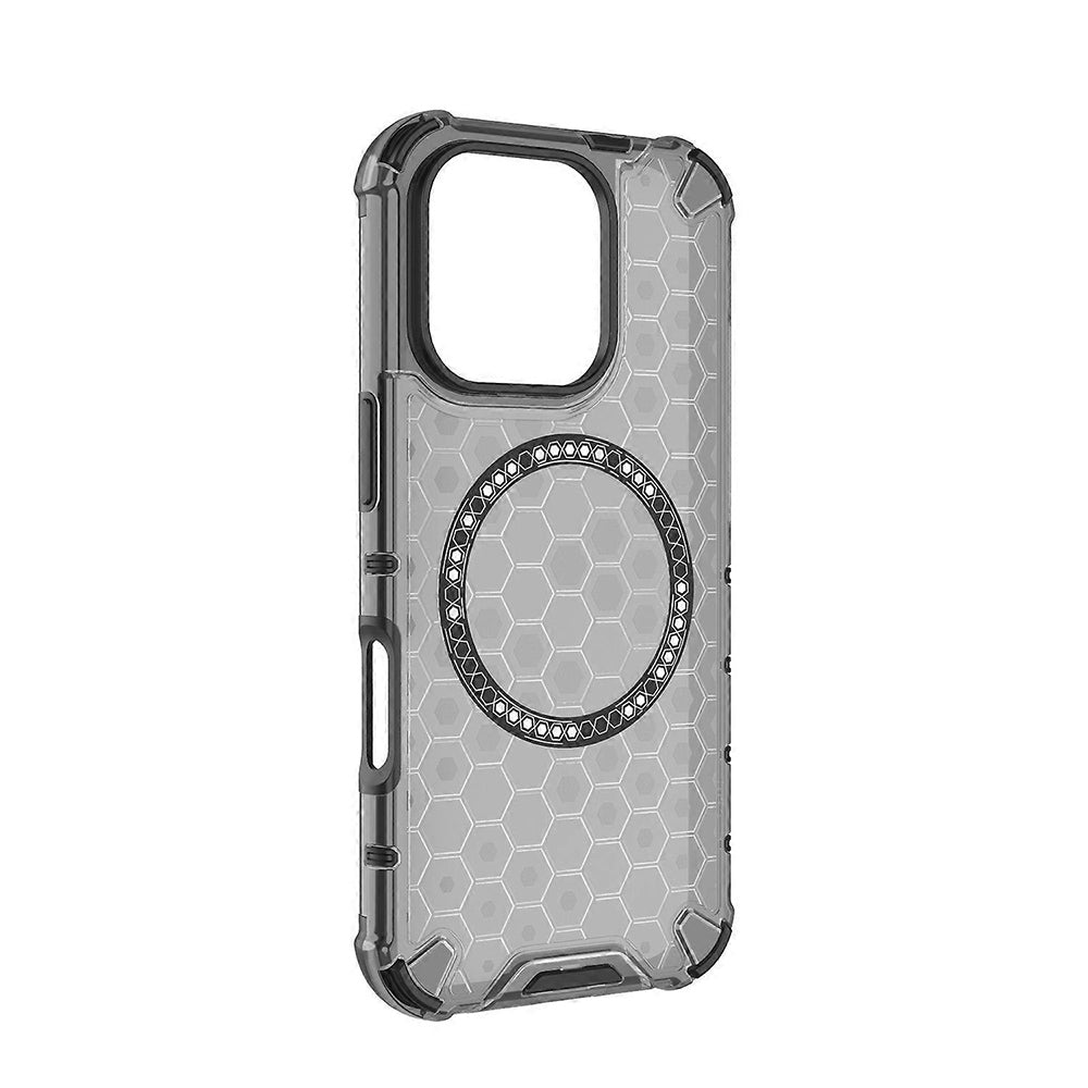 MagSafe-fodral för Apple iPhone 16 Pro, Techsuit, HoneyComb Shield, Svart