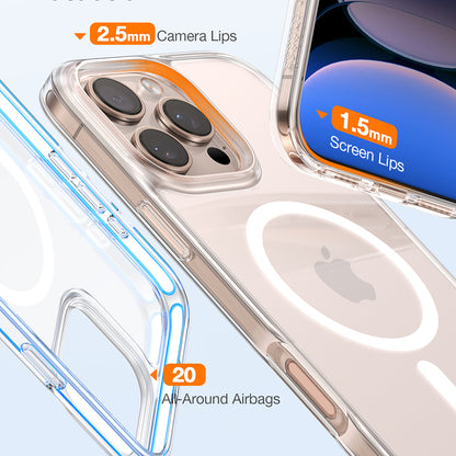 MagSafe Case for Apple iPhone 16 Pro, Torras, Diamond, Transparent