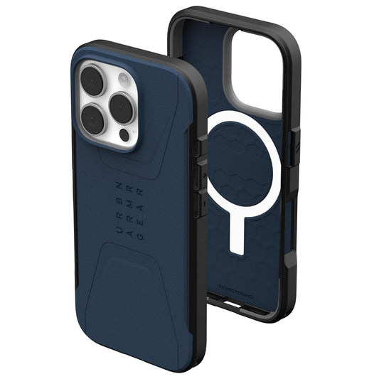 MagSafe Case for Apple iPhone 16 Pro, Urban Armor Gear, Civilian, Navy Blue