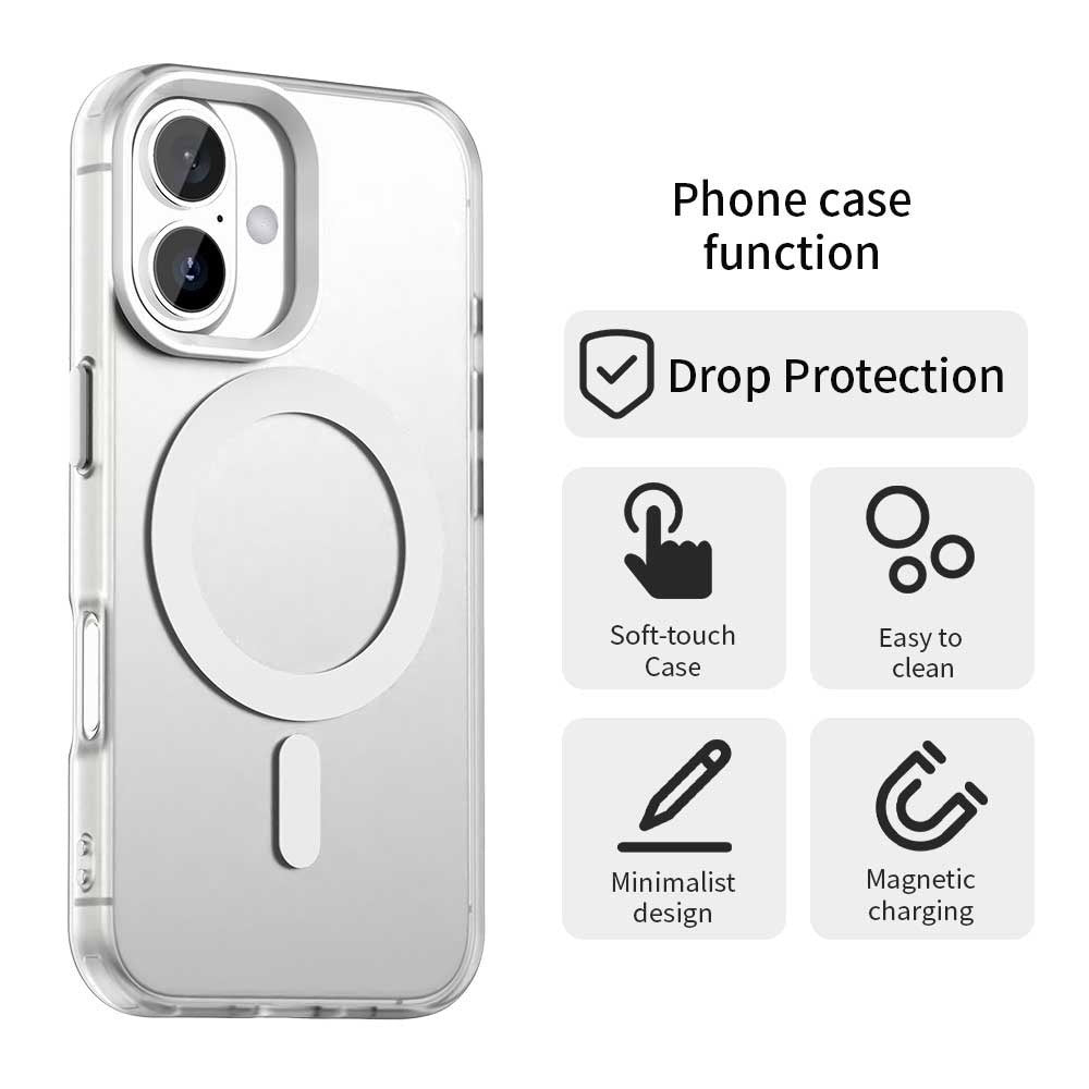 MagSafe Case for Apple iPhone 16, Techsuit, CandyCase, White