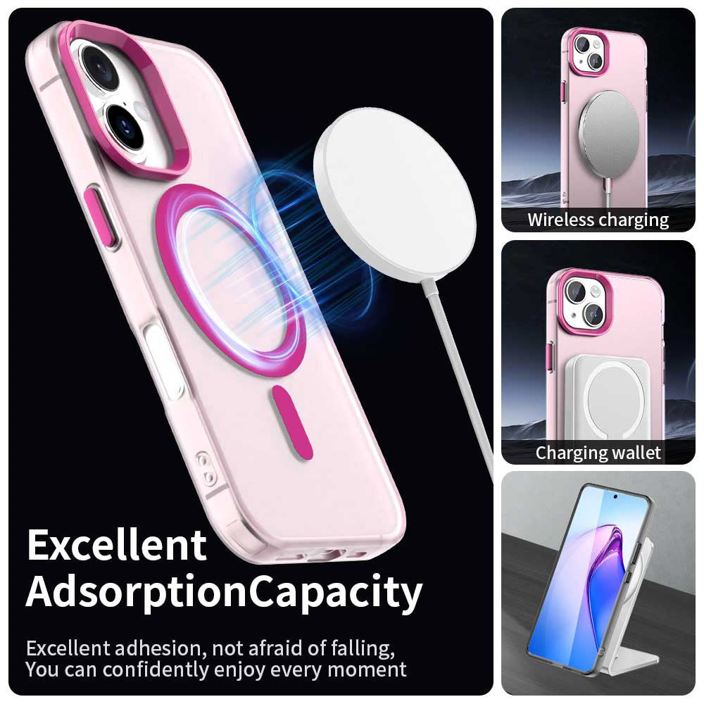 MagSafe-fodral för Apple iPhone 16, Techsuit, CandyCase, Rosa