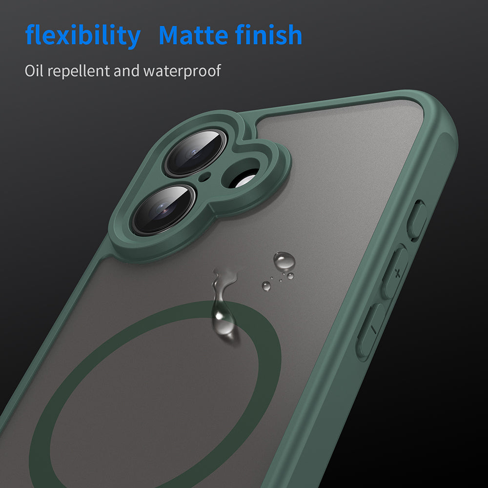 MagSafe-fodral för Apple iPhone 16, Techsuit, HaloFrost II, Grön