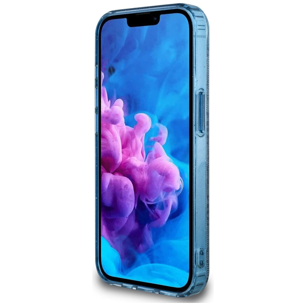 MagSafe-skal för Apple iPhone 16e, Guess, IML Glitter 4G Circle Triangle, Blå