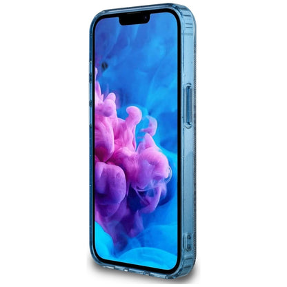 MagSafe-skal för Apple iPhone 16e, Guess, IML Glitter 4G Circle Triangle, Blå