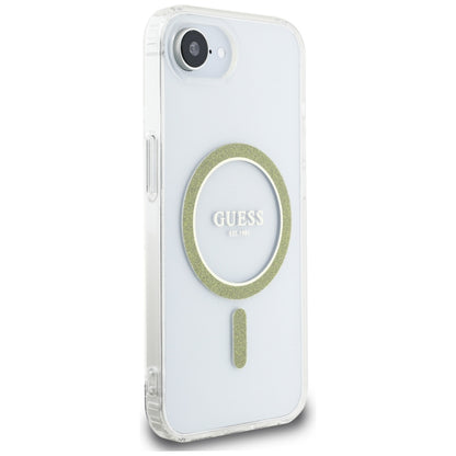 MagSafe-skal för Apple iPhone 16e, Guess, IML Glitter Circle, Transparent