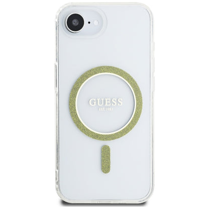 MagSafe-skal för Apple iPhone 16e, Guess, IML Glitter Circle, Transparent