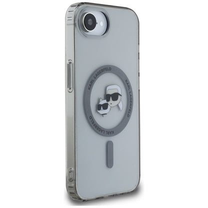 MagSafe-skal för Apple iPhone 16e, Karl Lagerfeld, IML Metal Karl & Choupette's Heads, Svart