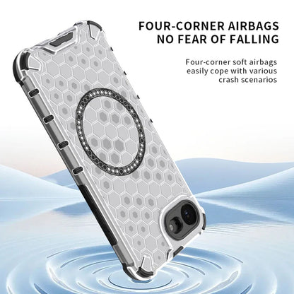 MagSafe Case for Apple iPhone 17e / 16e, Techsuit, HoneyComb Shield, White
