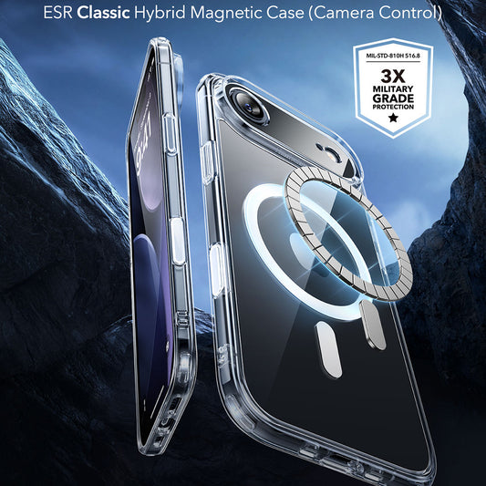 MagSafe-skal för Apple iPhone 17 Air, ESR, Classic Hybrid, Transparent
