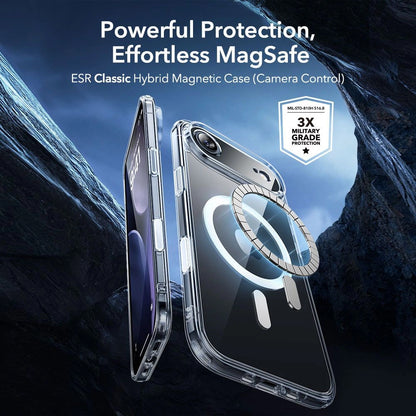 MagSafe-skal för Apple iPhone 17 Air, ESR, Classic Hybrid med skärmskydd, Transparent