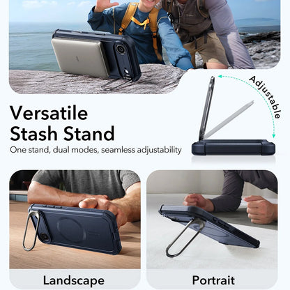 MagSafe-skal för Apple iPhone 17 Air, ESR, Cyber Armor Kickstand, Blå