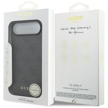MagSafe-fodral för Apple iPhone 17 Air, Guess, 4G Charm Cradle, Svart