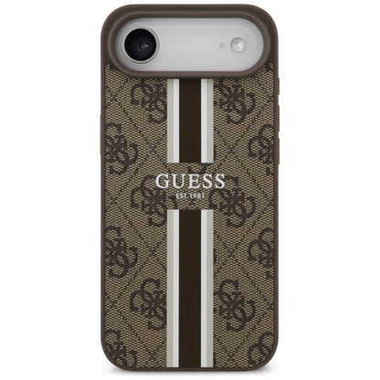 MagSafe-skal för Apple iPhone 17 Air, Guess, 4G Printed Stripes, Brun