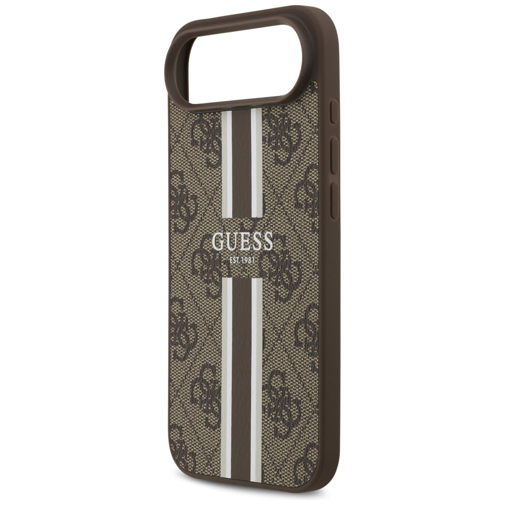MagSafe-skal för Apple iPhone 17 Air, Guess, 4G Printed Stripes, Brun