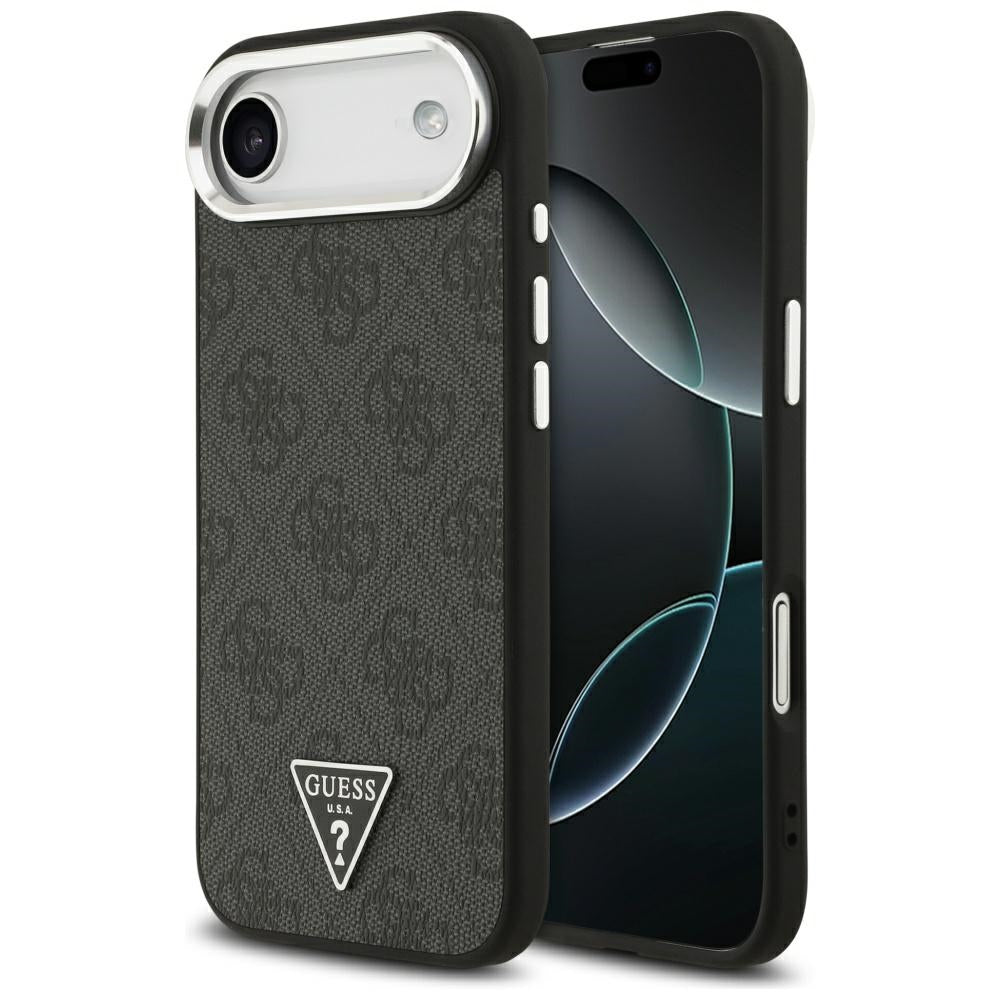 MagSafe-skal för Apple iPhone 17 Air, Guess, 4G Triangle Logo, Svart Silver