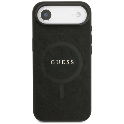 MagSafe-fodral för Apple iPhone 17 Air, Guess, Saffiano Classic Logo, Svart