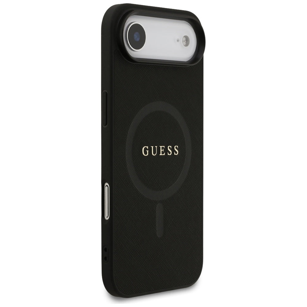 MagSafe-fodral för Apple iPhone 17 Air, Guess, Saffiano Classic Logo, Svart