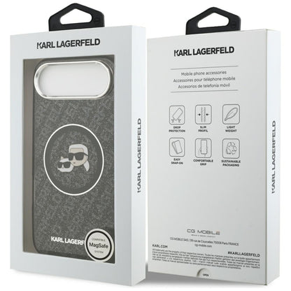 MagSafe-skal för Apple iPhone 17 Air, Karl Lagerfeld, IML Glitter Karl & Choupette's Heads, Svart