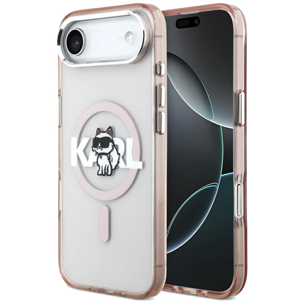 MagSafe-skal för Apple iPhone 17 Air, Karl Lagerfeld, IML Sketch Logo Choupette, Rosa