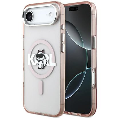 MagSafe-skal för Apple iPhone 17 Air, Karl Lagerfeld, IML Sketch Logo Choupette, Rosa