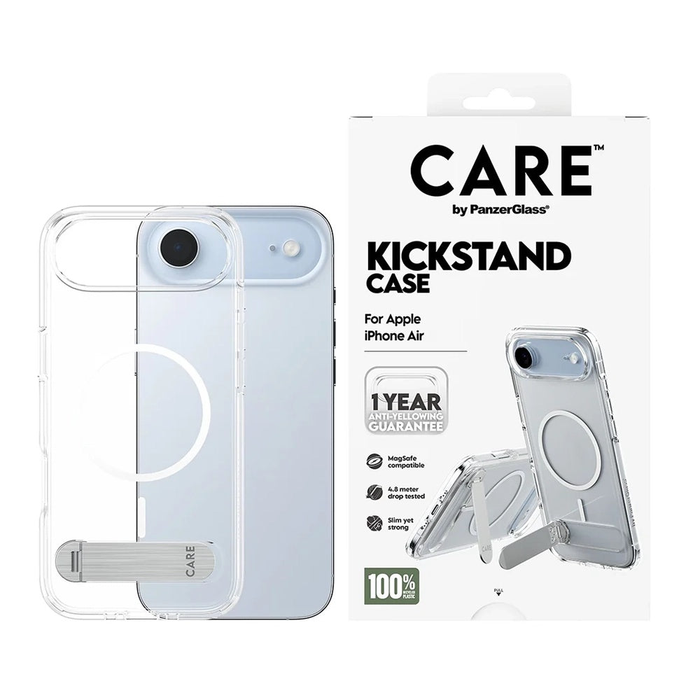 MagSafe-skal för Apple iPhone 17 Air, PanzerGlass, med stödfunktion, Transparent