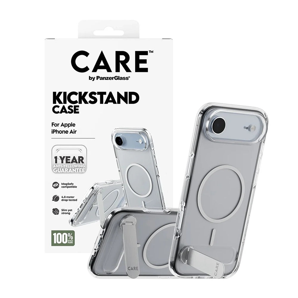 MagSafe-skal för Apple iPhone 17 Air, PanzerGlass, med stödfunktion, Transparent