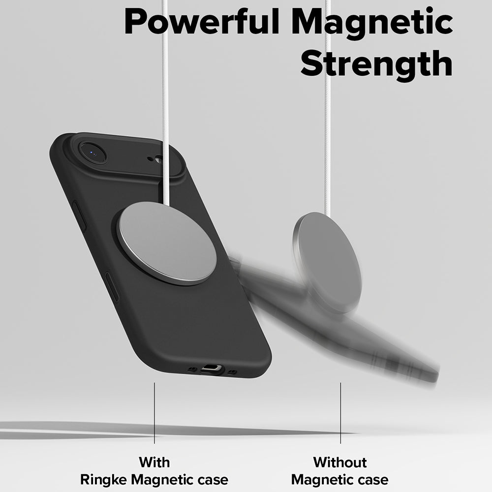 MagSafe-skal för Apple iPhone 17 Air, Ringke, Silikon, Svart