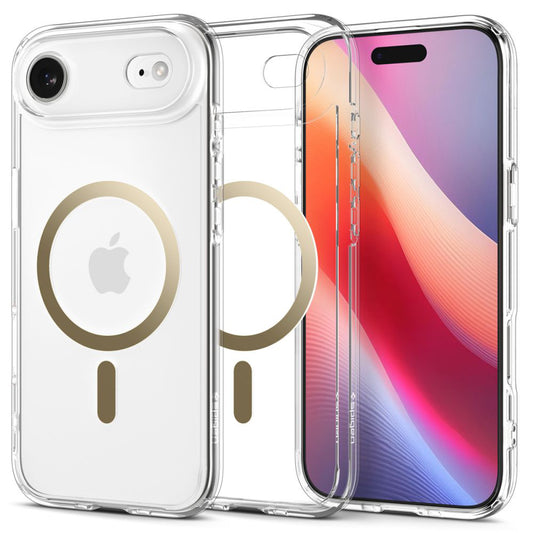 MagSafe-skal för Apple iPhone 17 Air, Spigen, Ultra Hybrid, Transparent Guld