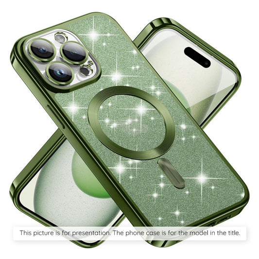 MagSafe-skal för Apple iPhone 17 Air, Techsuit, Luxury Glitter, Mörkgrön