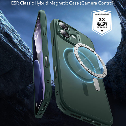 MagSafe-skal för Apple iPhone 17, ESR, Classic Hybrid, Satin Grön