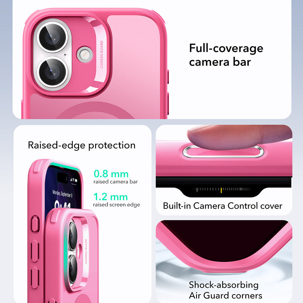 MagSafe-skal för Apple iPhone 17, ESR, Classic Hybrid, Satinrosa
