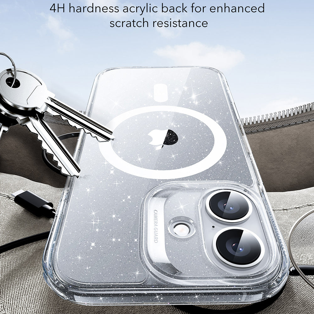 MagSafe-skal för Apple iPhone 17, ESR, Classic Hybrid Shimmer, Transparent